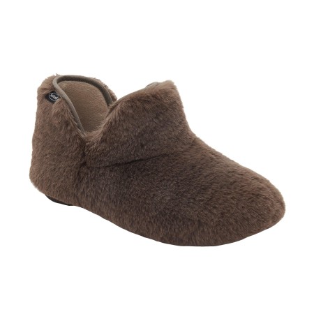 1 - MOLLY BOOTIE Scholl Marrone tomaia in pelliccia sintetica