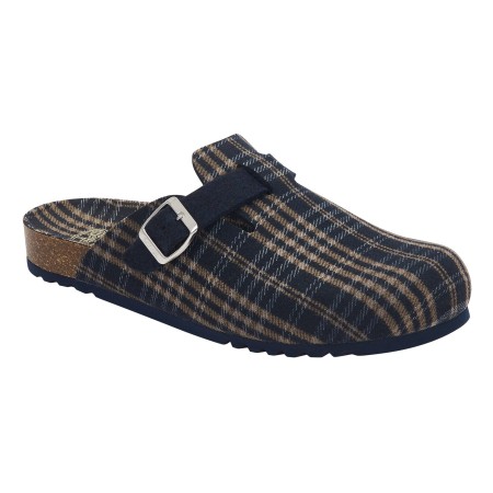 1 - AMIATA MAN Pantofole Ciabatte Scholl Navy Blue tomaia in tessuto*