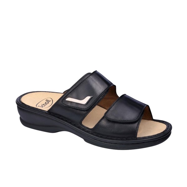 Prime Mietta 2.0 nero ciabatte Scholl  removible insole soletta rimovibile -