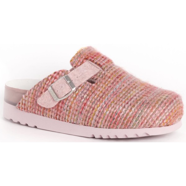 POPPY Ciabatte donna Scholl Pantofole in Feltro Riciclato e Microfibra Color Pink/Multi
