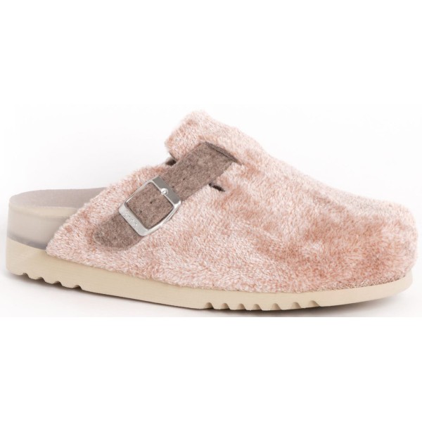 Prime POPPY Ciabatte donna Scholl Pantofole in Feltro Riciclato e Microfibra Color Beige