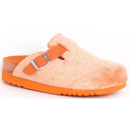 1 - POPPY Ciabatte donna Scholl Pantofole in Feltro Riciclato e Microfibra Color Orange