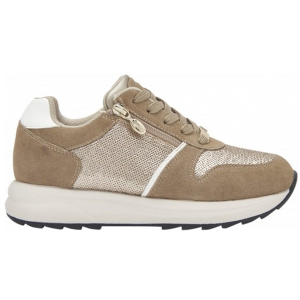 BEVERLY ZIP  Calzature Scholl Donna in Pelle Scamosciata e Tessuto Color Gold