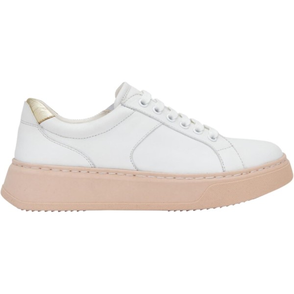 Scholl BROOKLYN LACES Calzature Donna in Pelle e PU Color White/Pink