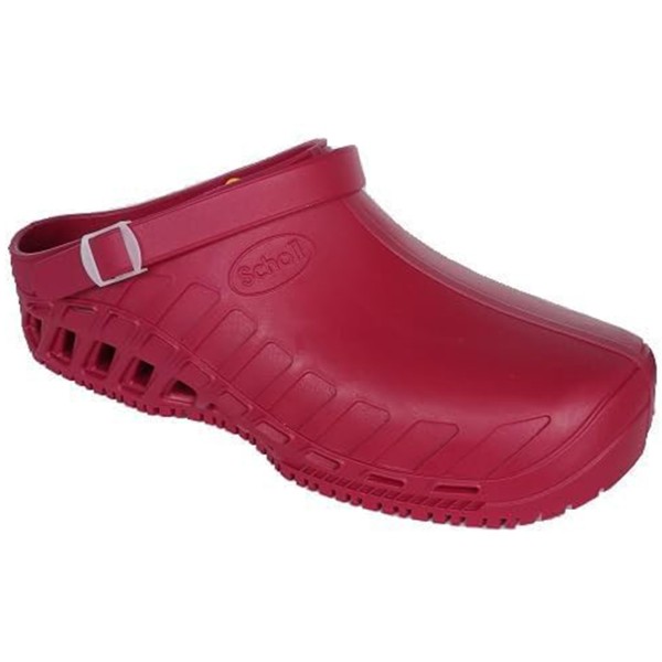 Prime CLOG EVO Calzature Scholl Unisex in Microfibra e TPR Color Wine Zoccoli Sanitari Medicali --