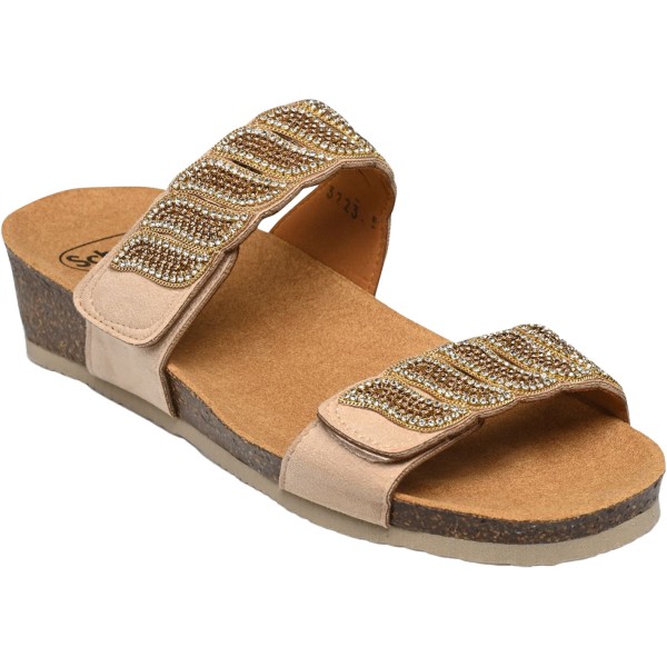 Ciabatte Estive Donna Scholl  DOHA 2 STRAPS Colore Beige