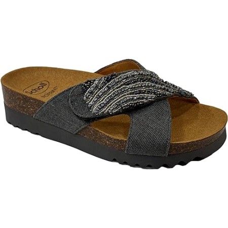 1 - Ciabatte Estive Donna Scholl  LA SERENA STRAP Colore Denim