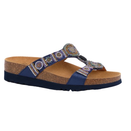 1 - Ciabatte Estive Donna Scholl  NEW BOGOTA' WEDGE Colore Blu Multi--