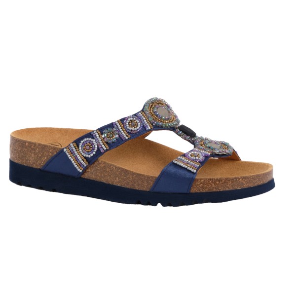 Prime Ciabatte Estive Donna Scholl  NEW BOGOTA' WEDGE Colore Blu Multi--