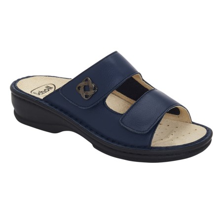 1 - EMILIA ELASTIC Scholl  Ciabatte Pelle Blu Navy --