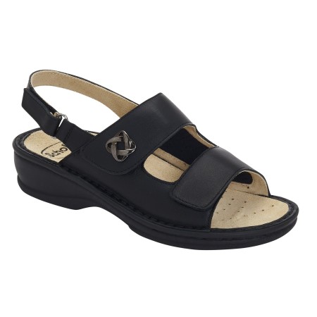 1 - EMILIA ELASTIC SANDAL Sandali Pelle Nero