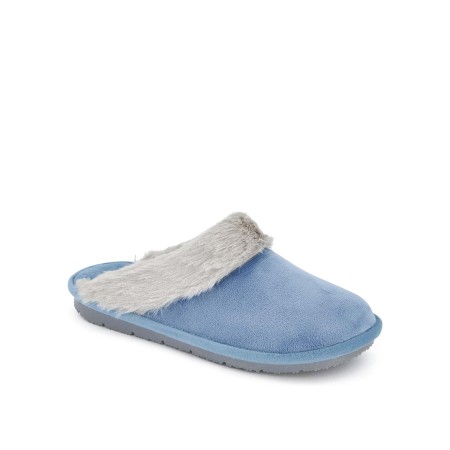 1 - Ciabatte Scholl BRIENNE Donna Pelliccia Sintetica Colore Azzurro --