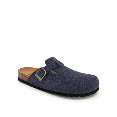 1 - Ciabatte Scholl DAKOTA MAN Uomo Feltro riciclato Colore Blu --