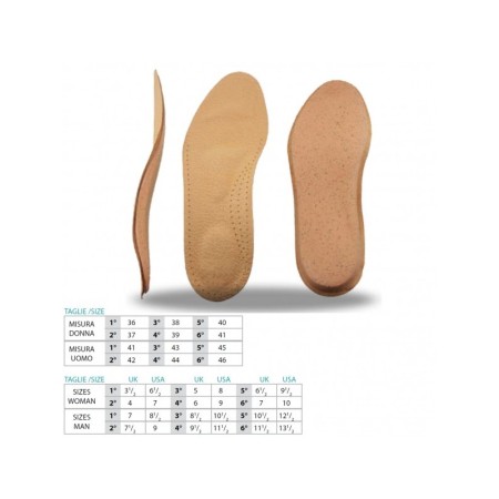 2 - Orione OK PED Safte Plantare Cuoio morbido donna 1 paio