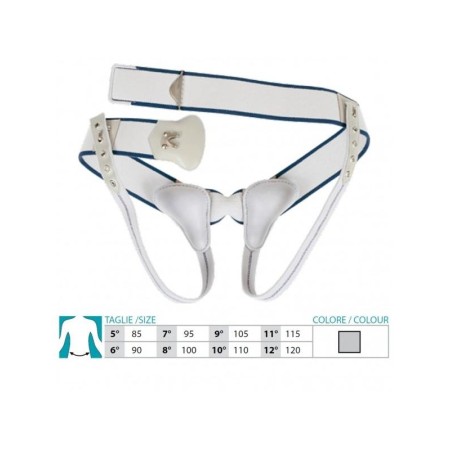 1 - Orione Safte Cinto Ernia Bilaterale pelotta imbottita GRIGIO Art.352 -