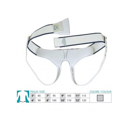 1 - Orione Safte Cinto Ernia Bilaterale pelotte piatta GRIGIO Art.354