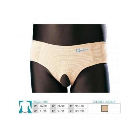 1 - Orione Safte Cinto Ernia bilaterale tessuto elastico NOCE  Art.350