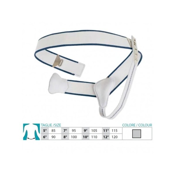 Orione Safte Cinto Ernia Monolaterale pelotta imbottita destra GRIGIO Art.351