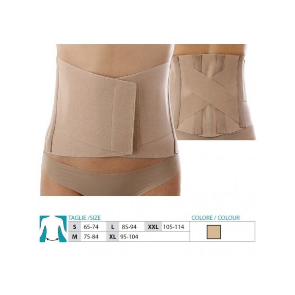 Orione Safte Corsetto Lombosacrale steccato con incrocio criss-cross BEIGE