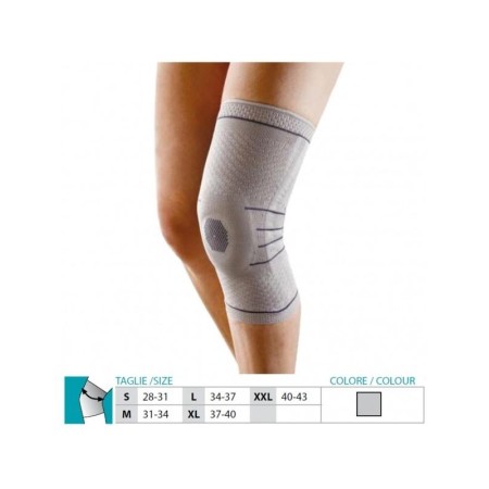 1 - Orione Safte Ginocchiera tutore gamba ortopedico steccata con supporto rotuleo GRIGIO