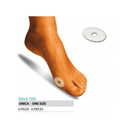 2 - Orione OK PED Safte Paracalli ovali adesivi gel polimero misura unica 6 pezzi