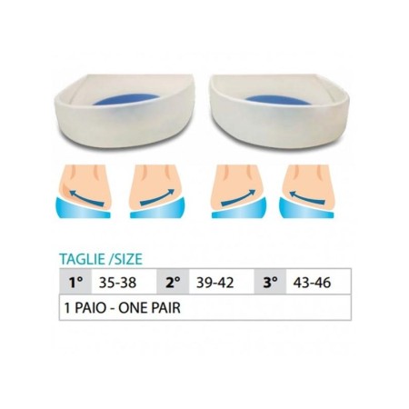 1 - Orione OK PED Safte Tallonetta silicone con scarico inclinata pronazione supinazione 1 paio