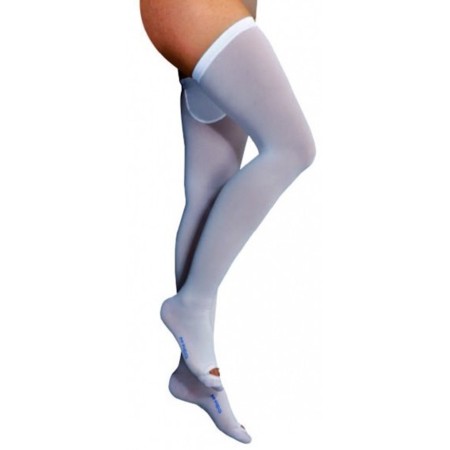 1 - Orione Safte  Coscia Calza Antitrombo BIANCO misura XLarge Regular 1 paio