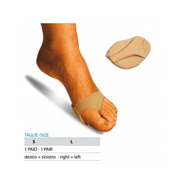 Orione OK PED Safte Cuscinetto metatarsale gel polimero con rivestimento dx + sx 1 paio