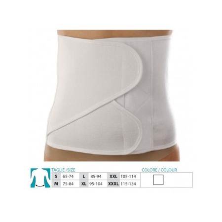 1 - Orione Safte Fascia post operatoria Regolabile doppia apertura cm 27 interno di cotone BIANCO