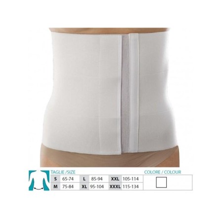 1 - Orione Safte Fascia post operatoria Regolabile tessuto tre strisce BIANCO