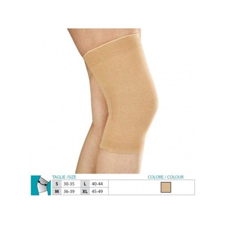 1 - Orione Safte Ginocchiera tutore gamba ortopedico in tessuto elastico BEIGE
