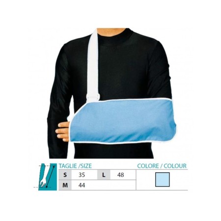 2 - Orione Safte Reggibraccio cotone supporto pollice imbottito AZZURRO