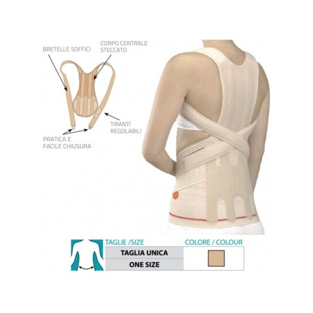 2 - Orione Safte Supporto Dorsale per Corsetto Steccato art.3079 BEIGE misura unica