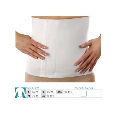 1 - Orione Safte Fascia post operatoria Regolabile h 27 cm interno di cotone BIANCO**