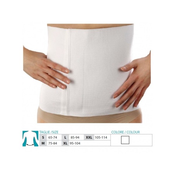 Prime 
Orione Safte Fascia post operatoria Regolabile h 27 cm interno di cotone BIANCO
