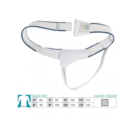 1 - Orione Safte Cinto Ernia Monolaterale pelotta piatta destra GRIGIO Art.353--