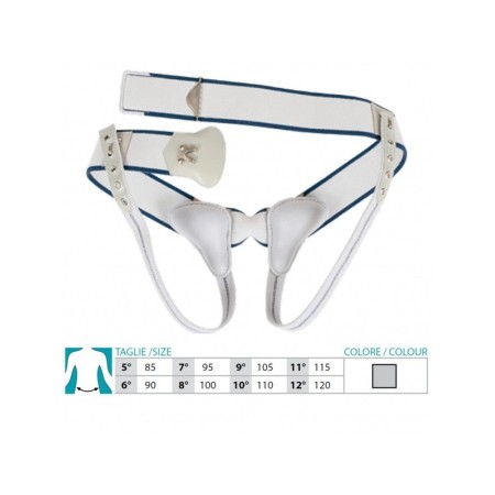 1 - Orione Safte Cinto Ernia Bilaterale pelotta imbottita GRIGIO Art.352 --