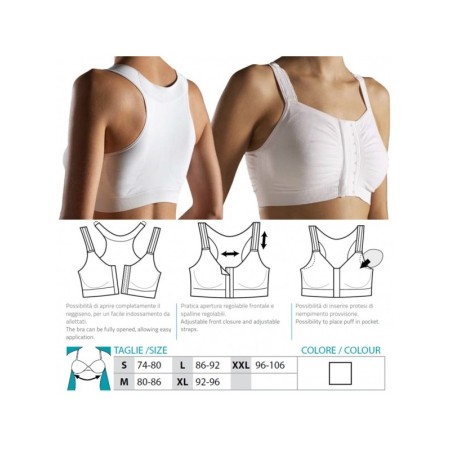 1 - Orione Safte Reggiseno Mastectomia BIANCO --