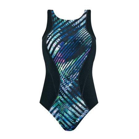 1 - Moda mare Amoena Costume per protesi seno MOD. TORONTO Costume per protesi seno intero colore Nero/Viola/Menta  Art. 71390