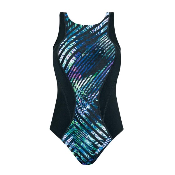 Prime Moda mare Amoena Costume per protesi seno MOD. TORONTO Costume per protesi seno intero colore Nero/Viola/Menta  Art. 71390