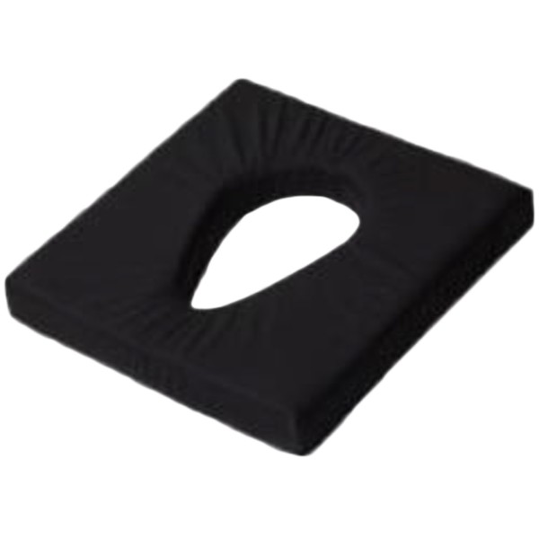 Cuscino antidecubito in viscoelastico D60 e base portante in poliuretano con foro centrale 40x45x8 cm