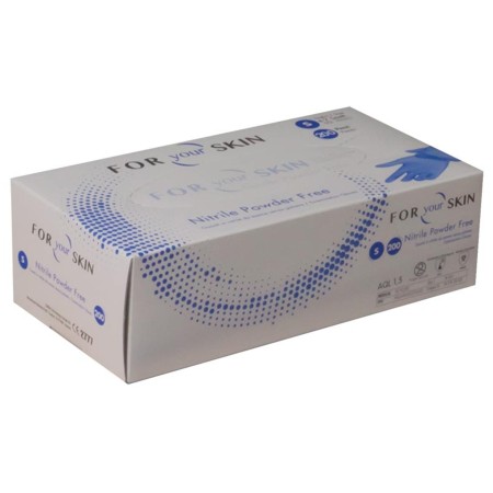1 - Guanti in nitrile Blu senza polvere Medium Confezione da 200