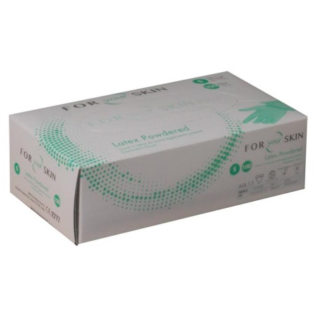 1 - Guanti Lattice con Polvere MEDIUM Confezione da 100