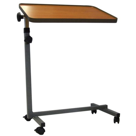 1 - Tavolino da letto ad altezza regolabile con piano inclinabile con ruote