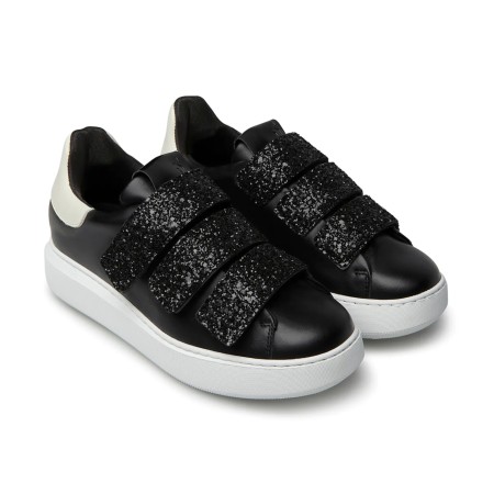 1 - Scarpe ortopediche donna Sportive Optima Molliter YDA PRO LAND Spring System Nera Glitter Art. CPD-LAND -