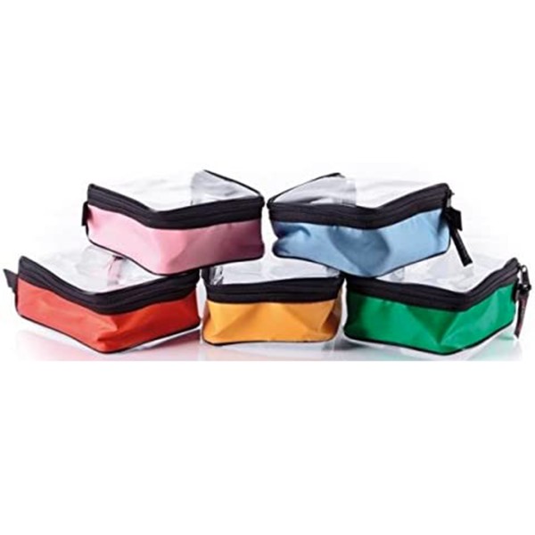 Kit Composto da 5 Moduli SENZA VELCRO - per Borsa di Pronto Soccorso Colorati e Trasparenti per Borse e Zaini di Emergenza
