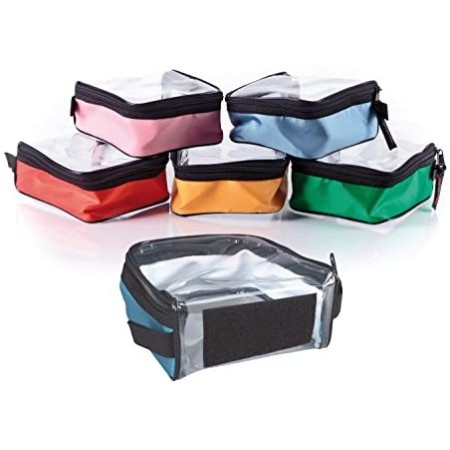 1 - Kit Composto da 5 Moduli CON VELCRO per Borsa di Pronto Soccorso Colorati e Trasparenti per Borse e Zaini di Emergenza
