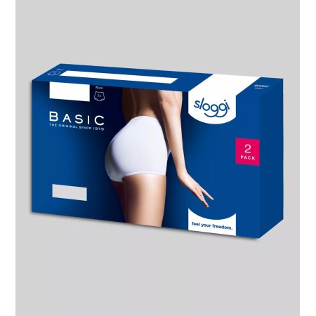 3 - Sloggi Slip Basic+ Maxi 2 Paia colore WHITE**