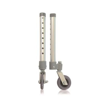 1 - Coppia di Gambe Con Ruote Deambulatore Piroettanti 8 FORI foro da 2,5 cm diametro da 3" PAIO Art. RV7054-8 / AD-RG3