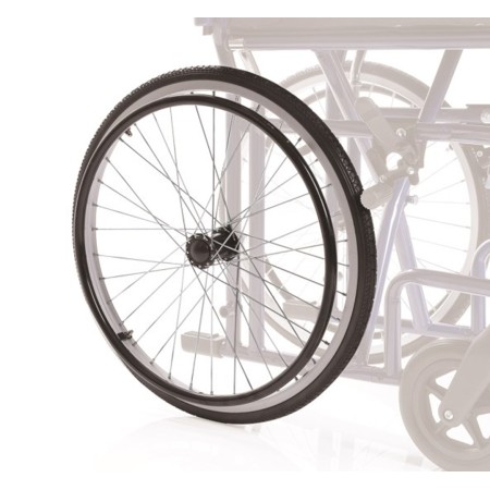 1 - Coppia ruota posteriore in PU Ø 50 cm per Sedia a Rotelle Carrozzina Pieghevole linea SKINNY modello CP620 Art. CPR621--